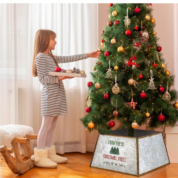 Christmas tree collar skirt metal farmhouse - Picture 3 of 6